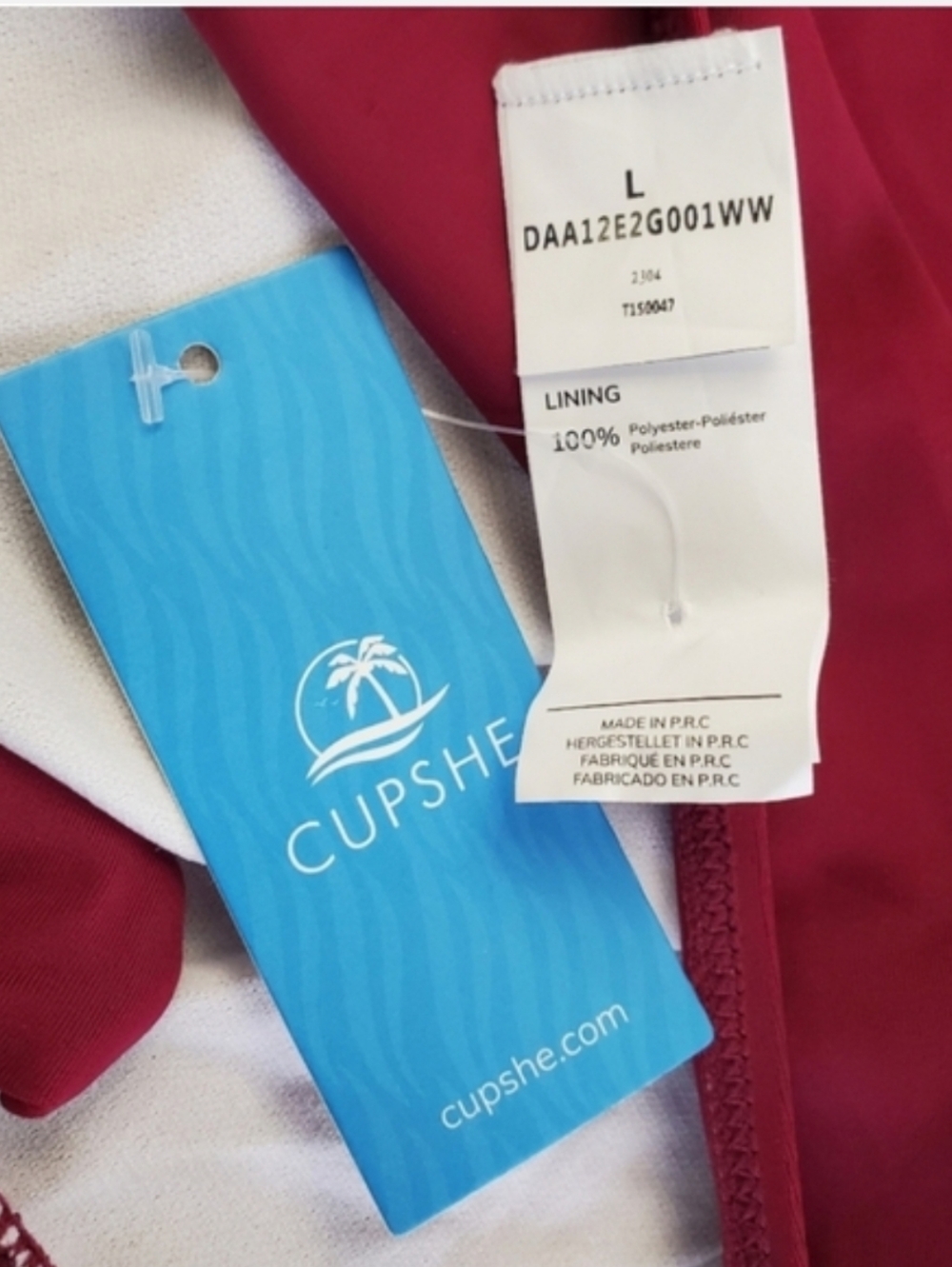CUPSHE V- Neck One Piece Halter Backless Ruched Tummy Control Swimsuit. NEW! - Picture 3 of 10